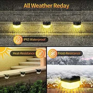 Solar Deck Lights 8 Pack RGB Outdoor Solar Step Lights Waterproof Solar Fence Lights Solar LED Stair Light Warm White Color Changing Mode for Stairs,Fence,Deck,Patio Yard,Pathway,Pool,Porch,Step11