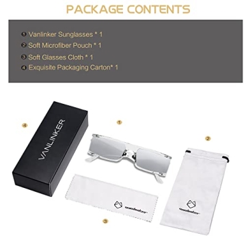 Trendy VANLINKER Rectangle Sunglasses for All Occasions