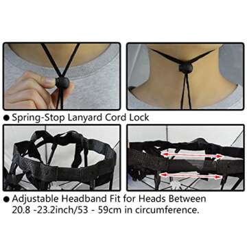 NEW-Vi Fishing Umbrella Hat Folding Sun Rain Cap Adjustable Multifunction Outdoor Headwear