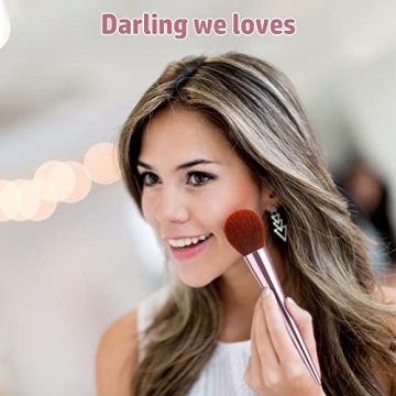 7-Piece Essential Pink Makeup Brushes Set by YUESHENNAN