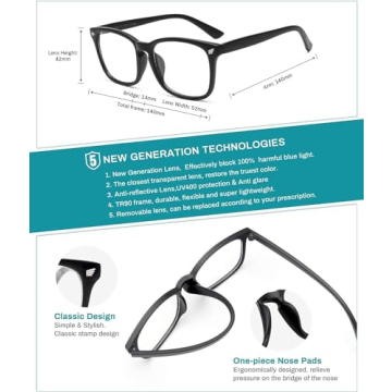 Gaoye Blue Light Blocking Glasses 3-Pack for Men and Women