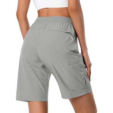 Women’s Lightweight Hiking Cargo Shorts Quick Dry Water Resistant