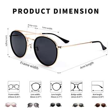 Pro Acme Round Sunglasses with UV400 Protection