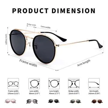 Pro Acme Round Sunglasses with UV400 Protection