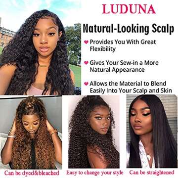 Wet and Wavy Bundles with Closure Human Hair 100% Unprocessed Brazilian Virgin Water Wave 3 Bundles ...