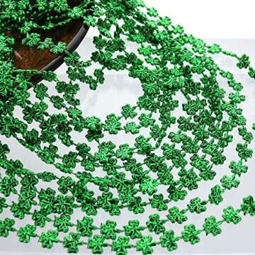GiftExpress 12 pack of 33 St. Patricks Day Shamrock bead Necklaces, Mardi Gras Bead Necklaces, Matel...