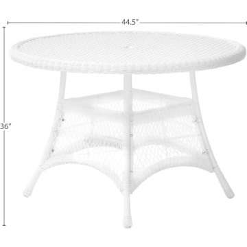 Jeco 5 Piece Wicker Outdoor Dining Set for Stylish Patios