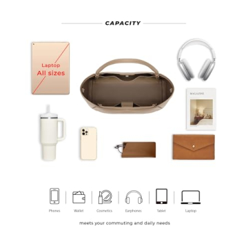 NEWBELLA Kelly Tote Bag for Women - Stylish Vegan Leather