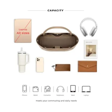 NEWBELLA Kelly Tote Bag for Women - Stylish Vegan Leather