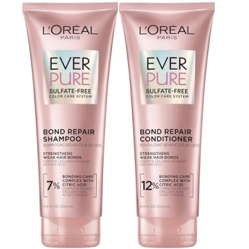 L'Oreal Paris EverPure Sulfate-Free Vegan Hair Care Kit - Shampoo and Conditioner to Strengthen and ...