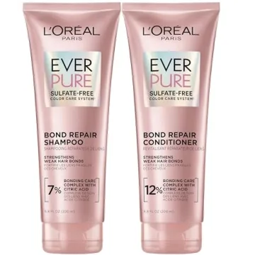 L'Oreal Paris EverPure Sulfate-Free Vegan Hair Care Kit - Shampoo and Conditioner to Strengthen and ...