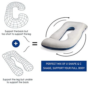 Cauzyart U-Shape Body Pillow - Comfort & Support for All