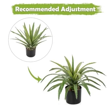 Briful Agave Plant Artificial Fake Succulent 17 Inch