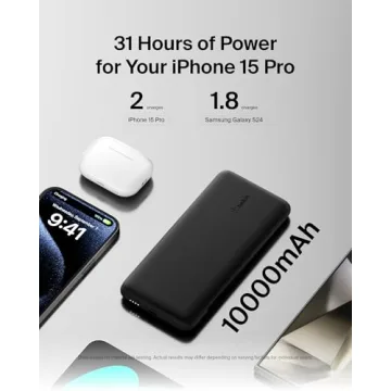 Belkin 10K mAh Power Bank with Lightning USB-C Fast Charging