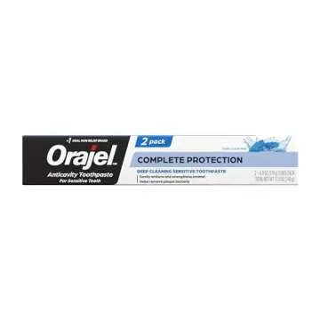 Orajel Complete Protection Deep Cleaning Sensitive Toothpaste, Gently Whitens Teeth, Anticavity Fluoride Toothpaste for Adults, Deep Clean Mint Flavor, 6.0 Oz (2 Pack)