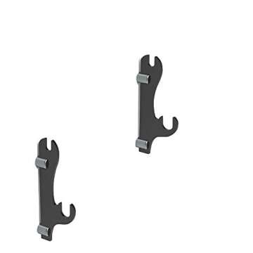 QiXin Samurai Sword Display Stand - Two-Layer Wall-Mounted Holder for All Swords (Black, 1 Pair)