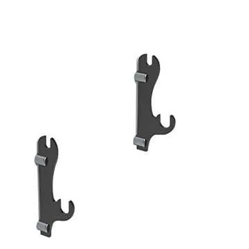 QiXin Samurai Sword Display Stand - Two-Layer Wall-Mounted Holder for All Swords (Black, 1 Pair)