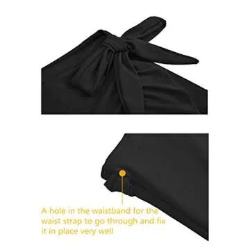 ChinFun Women's Ruffle Sarongs Beach Wrap Swimwear Bikini Tankini Cover Up Swim Skirts Swimdress White Size XS-M