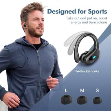 sajawass Wireless Bluetooth 5.3 Earbuds with 80H Playtime