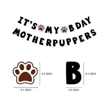 It’s My Bday Motherpuppers - Funny Dog Birthday Banner, Party Decor