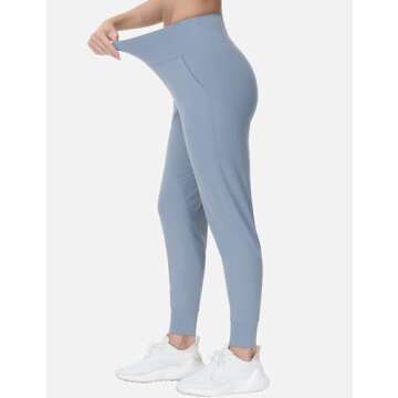 Dragon Fit Joggers for Women with Pockets,High Waist Workout Yoga Tapered Sweatpants Women's Lounge Pants (Medium, Joggers78-Demin Blue)