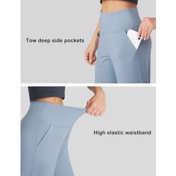 Dragon Fit Joggers for Women with Pockets,High Waist Workout Yoga Tapered Sweatpants Women's Lounge Pants (Medium, Joggers78-Demin Blue)