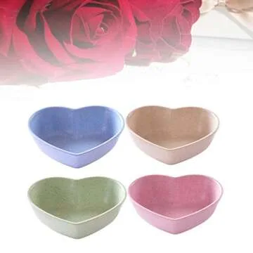 Yardwe 8pcs Heart Sauce Dishes – Cute Eco-Friendly Set