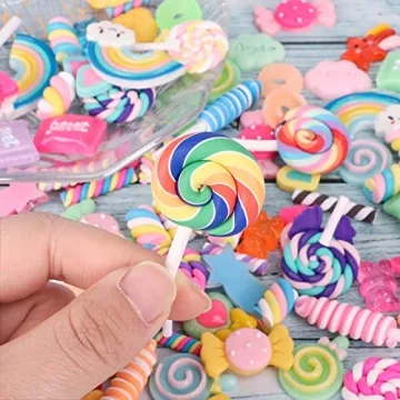Holicolor 120pcs Mixed Candy Charms for Creative Crafts