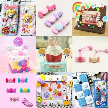 Holicolor 120pcs Mixed Candy Charms for Creative Crafts