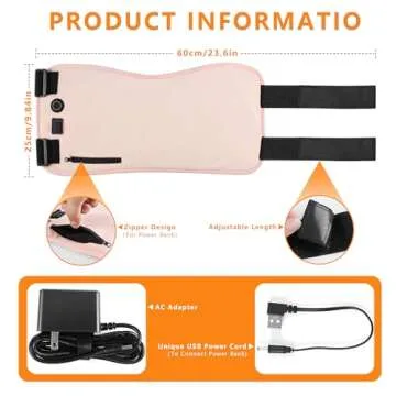 SAVSVN Electric Castor Oil Heating Pack - Cotton Flannel Wrap - Reusable, Adjustable & Comfortable - Ideal for Liver Detox, Fibroids, Stomach Relief