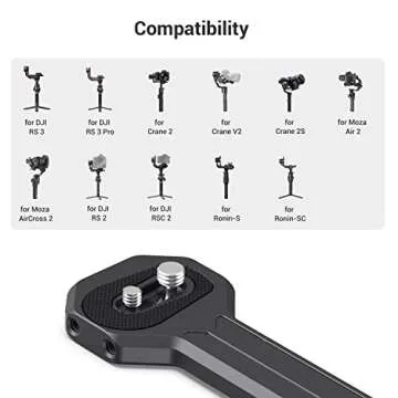 SmallRig Aluminum Side Handle Fits for DJI Ronin-S/SC/RS 2/RSC 2/RS 3/RS 3 Pro/RS 3 Mini/RS 4/RS 4 Pro & for ZHIYUN Crane 2S/2/V2 & for MOZA Air 2/AirCorss 2 Gimbals - 2786