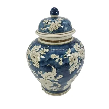 Galt International 12" Chinoiserie Ginger Jar for Home Decor