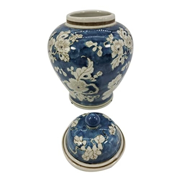Galt International 12" Chinoiserie Ginger Jar for Home Decor