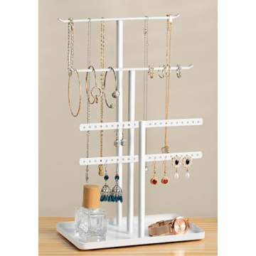 Pickpiff 3-Tier Jewelry Stand Organizer - Elegant & Spacious Storage