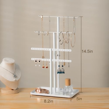 Pickpiff 3-Tier Jewelry Stand Organizer Elegant Storage