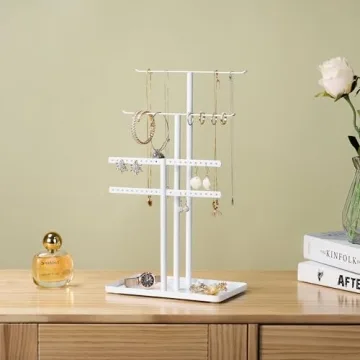 Pickpiff 3-Tier Jewelry Stand Organizer Elegant Storage