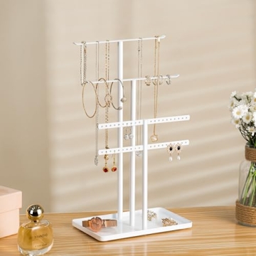 Pickpiff 3-Tier Jewelry Stand Organizer Elegant Storage
