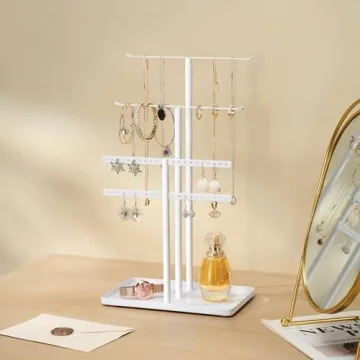 Pickpiff 3-Tier Jewelry Stand Organizer Elegant Storage