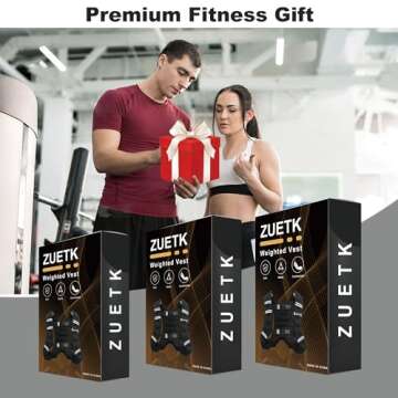 ZUETK Weighted Vest, 6lb/8lb/12lb/16lb/20lb/25lb/30lb Weight Vest with Reflective Stripe, Weighted Vest for Men Women Workout Equipment for Strength Training, Running, Jogging, Fitness, Weight Loss