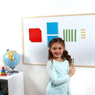 131 PCS Jumbo Magnetic Base Ten Blocks for Math - Place Value Blocks, Base 10 Math Manipulatives K-3...