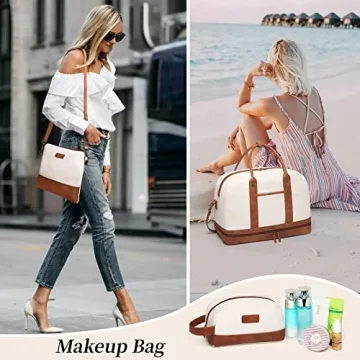 Stylish Weekender Bag for Women with Shoe Compartment