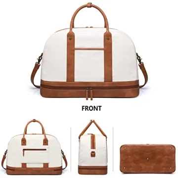 Stylish Weekender Bag for Women with Shoe Compartment