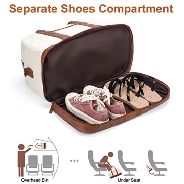 Stylish Weekender Bag for Women with Shoe Compartment
