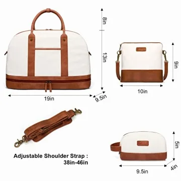 Stylish Weekender Bag for Women with Shoe Compartment