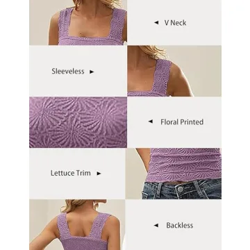 AIHUKOCY Women Floral Crop Tank Top for Stylish Summer Wear