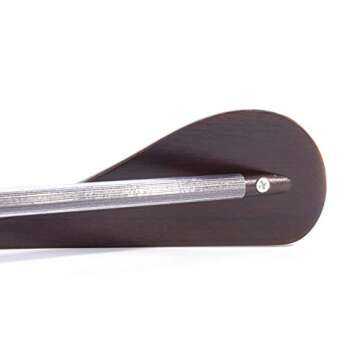 Nature Smile Wooden Coat Suit Hangers Womans Wood Jacket Outerwear Shirt Hangers Anti Slip Bar with Screw 6 Pack (16 inch Mahogany)