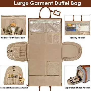 Mancro Women Travel Garment Bag - 2 in 1 Portable