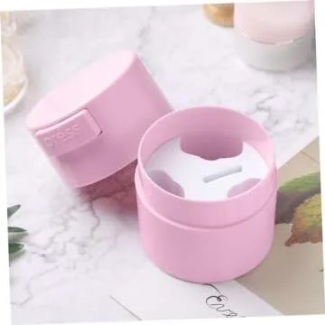 Beaupretty Eyelash Glue Jar Sealed Eyelash Storage Box Cosmetic Storage Tank Extension Supplies for Lash (Pink)