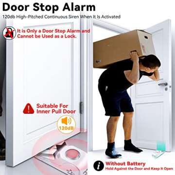 AceMining 120dB Door Stop Alarm for Home & Travel Safety