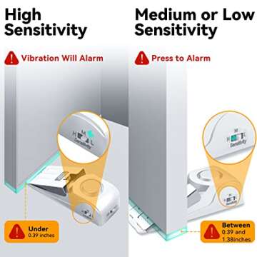 AceMining 120dB Door Stop Alarm for Home & Travel Safety